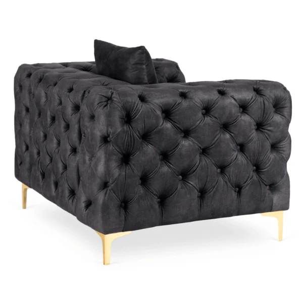 Scaun SORRENTO 1S din velur negru