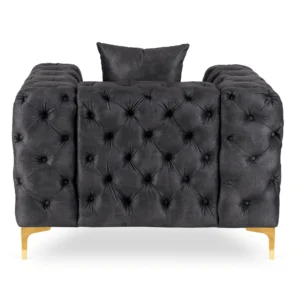 Scaun SORRENTO 1S din velur negru