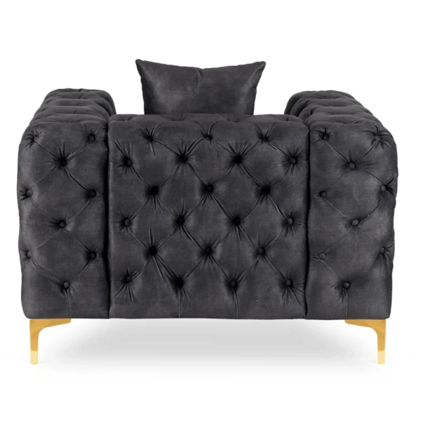 Scaun SORRENTO 1S din velur negru