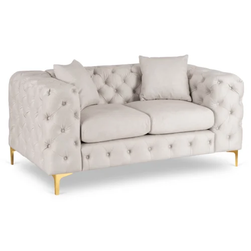 product-3784-0 Canapea SORRENTO 2S cu două locuri, din velur crem