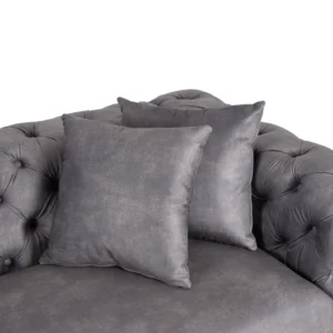 Canapea SORRENTO 2S Canapea dublă Grey velour — Canapele și sofale