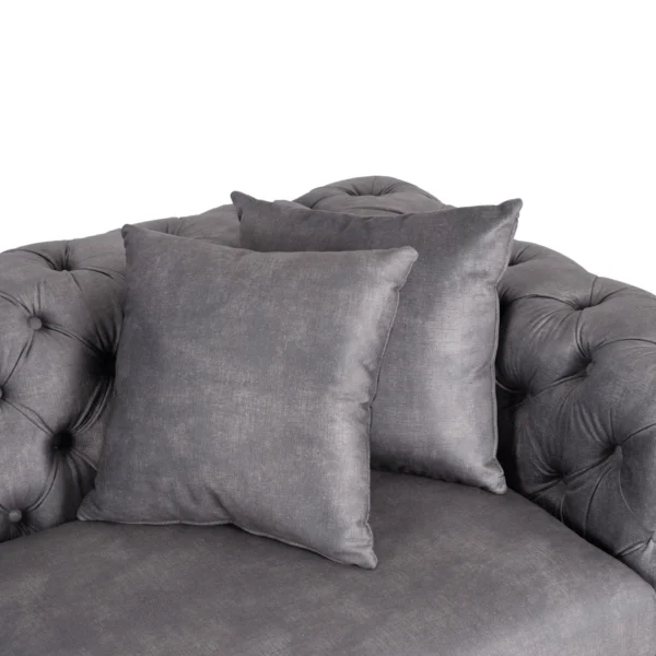 Canapea SORRENTO 2S Canapea dublă Grey velour — Canapele și sofale