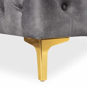 Canapea SORRENTO 2S Canapea dublă Grey velour — Canapele și sofale
