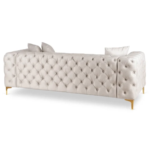 product-3787-2 SORRENTO 3S canapea cu trei locuri din velur crem — Canapele și sofale