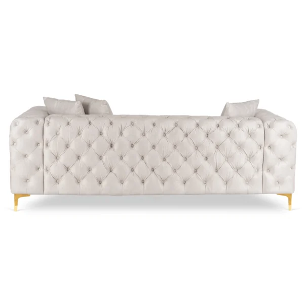 product-3787-3 SORRENTO 3S canapea cu trei locuri din velur crem — Canapele și sofale