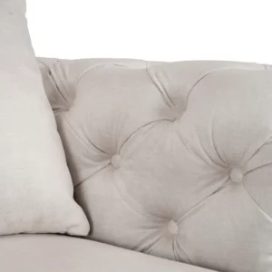product-3787-5 SORRENTO 3S canapea cu trei locuri din velur crem — Canapele și sofale