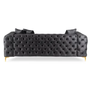 product-3788-2 SORRENTO 3S canapea cu trei locuri Velur negru — Canapele și sofale