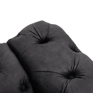 product-3788-5 SORRENTO 3S canapea cu trei locuri Velur negru — Canapele și sofale