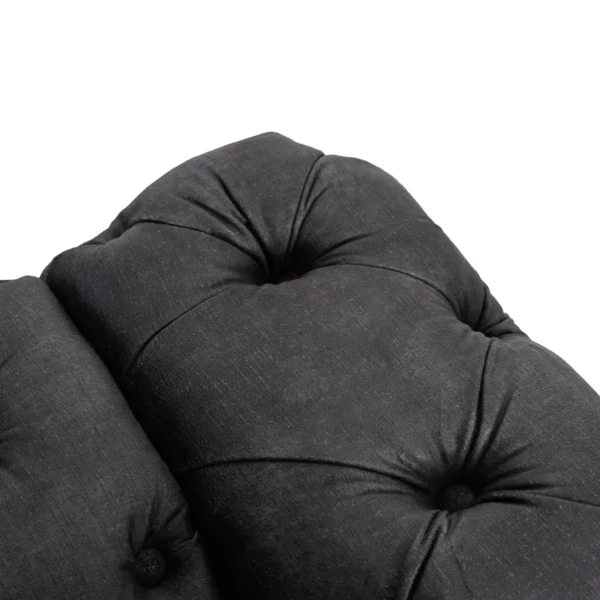 product-3788-5 SORRENTO 3S canapea cu trei locuri Velur negru — Canapele și sofale