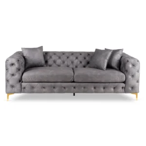 product-3789-1 SORRENTO 3S canapea cu trei locuri Velur gri — Canapele și sofale