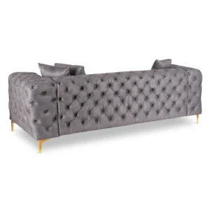 product-3789-2 SORRENTO 3S canapea cu trei locuri Velur gri — Canapele și sofale