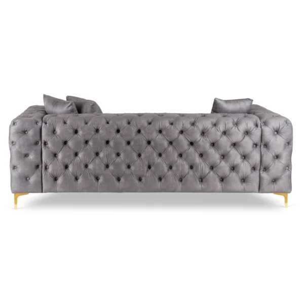 product-3789-3 SORRENTO 3S canapea cu trei locuri Velur gri — Canapele și sofale