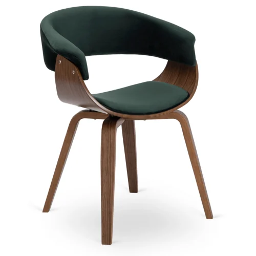 Scaun GARY Velour Verde/Nuc