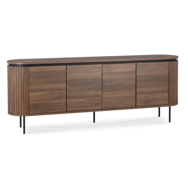 product-3792-0 BECK 200 cm Comodă cu patru uși Nuc — Comode