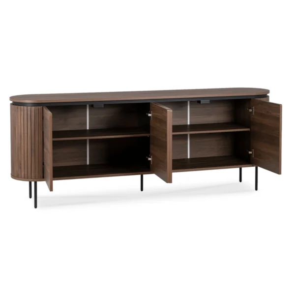 product-3792-1 BECK 200 cm Comodă cu patru uși Nuc — Comode