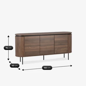 product-3793-5 Comoda BECK 160 cm Nuc cu trei uși — Comode