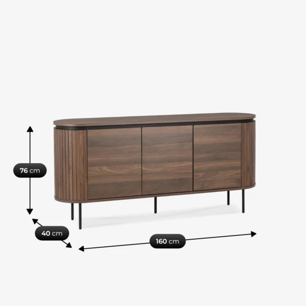 product-3793-5 Comoda BECK 160 cm Nuc cu trei uși — Comode