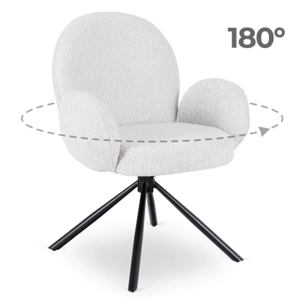 MUSSO Gri Boucle Scaun pivotant — MOBILA
