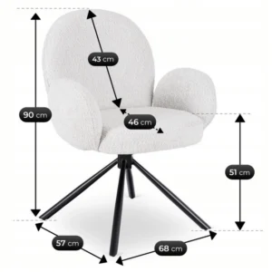 MUSSO Gri Boucle Scaun pivotant — MOBILA