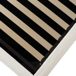 Pat ROSSO 160x200 cu spațiu de depozitare Cream Boucle