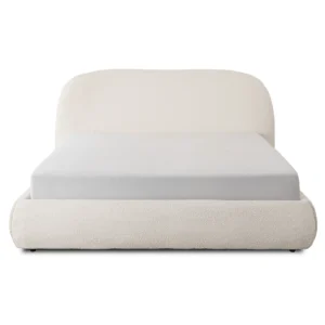 Pat ROSSO 160x200 cu spațiu de depozitare Cream Boucle