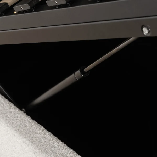 Pat ROSSO 160x200 cu spațiu de depozitare Cream Boucle