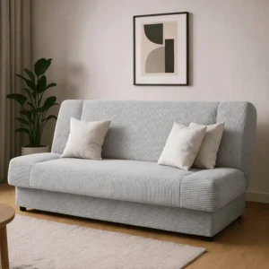 Canapea extensibilă PIANO din catifea gri