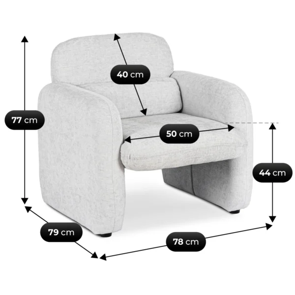 product-3800-6 TOGO Leisure fotoliu gri — Fotolii de relaxare