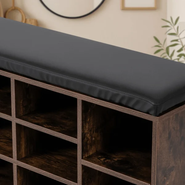 Dulap pentru pantofi AXEL 104 cm Stejar rustic/negru — Dulapuri și lăzi pentru pantofi