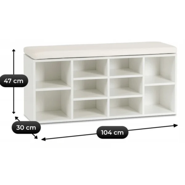Dulap pentru pantofi AXEL104 cm Alb — Dulapuri și lăzi pentru pantofi
