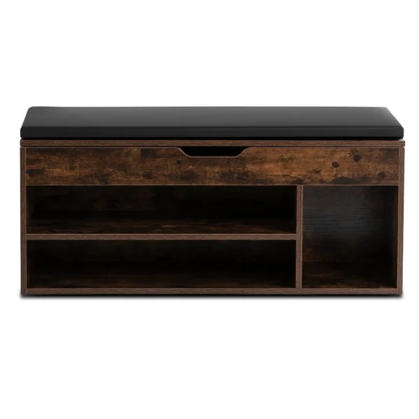 Dulap pentru pantofi ALEC, 100 cm, stejar rustic/negru