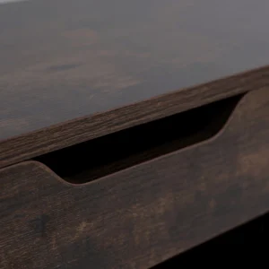 Dulap pentru pantofi ALEC, 100 cm, stejar rustic/negru