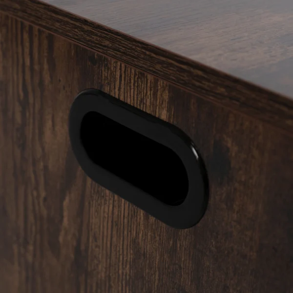 Dulap pentru pantofi ALEC, 100 cm, stejar rustic/negru