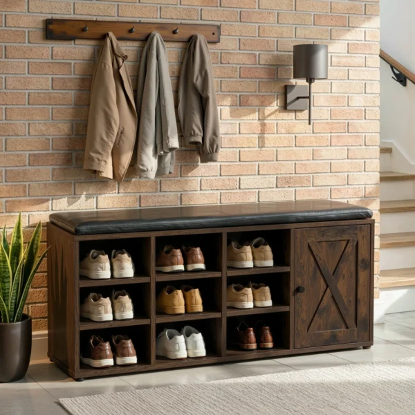 ARYA dulap pentru pantofi 110 cm Stejar rustic — Dulapuri și lăzi pentru pantofi