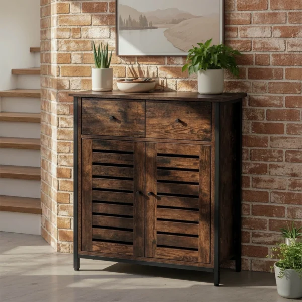 Dulap pentru pantofi AMAYA 70 cm Stejar rustic — Dulapuri și lăzi pentru pantofi
