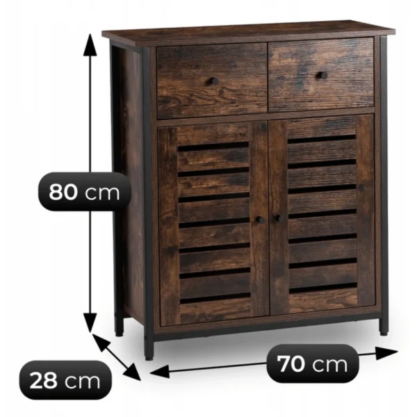 Dulap pentru pantofi AMAYA 70 cm Stejar rustic — Dulapuri și lăzi pentru pantofi