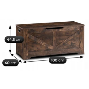 Cufăr cu funcție de șezut/Shoe Cabinet MARGOT 100 cm Stejar rustic — Dulapuri și lăzi pentru pantofi
