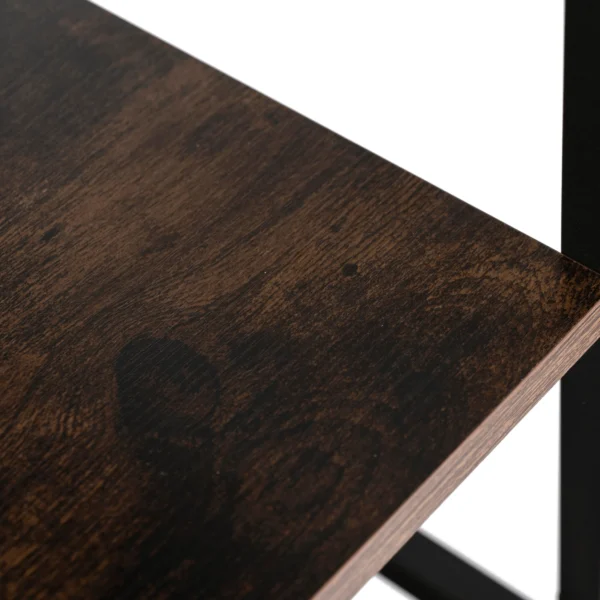 PIPER Cuier pentru hol 116 cm cu rafturi Stejar rustic/Negru