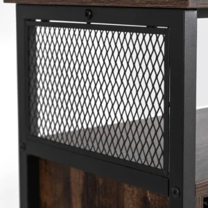 product-3820-4 Comodă ARLO de 100 cm cu rafturi, stejar rustic/negru — Comode
