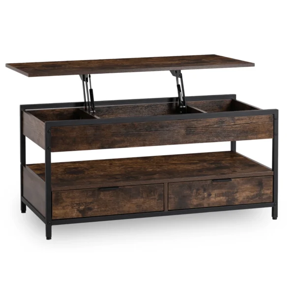 LUCA Masă extensibilă 100 cm Stejar rustic/Negru