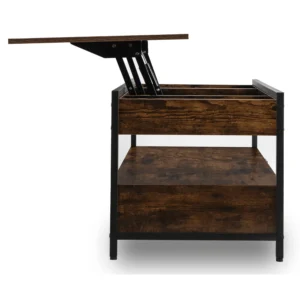 LUCA Masă extensibilă 100 cm Stejar rustic/Negru