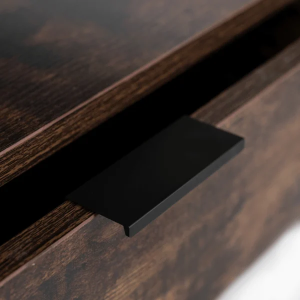 LUCA Masă extensibilă 100 cm Stejar rustic/Negru