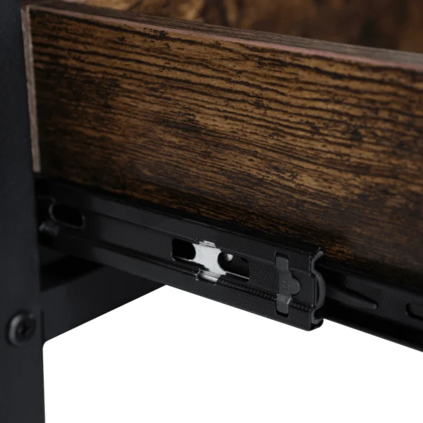 LUCA Masă extensibilă 100 cm Stejar rustic/Negru