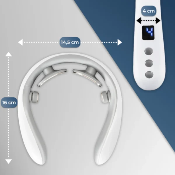 ME-NM03 Aparat de masaj pentru gât cu funcție de încălzire, alb/gri