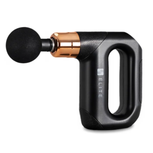 Pistol de masaj ME-MG05 cu 3 capete interschimbabile, negru