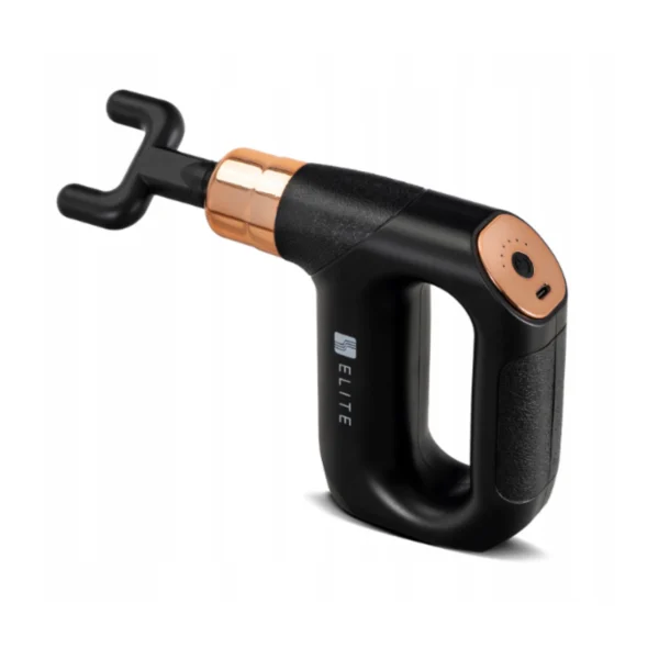 Pistol de masaj ME-MG05 cu 3 capete interschimbabile, negru