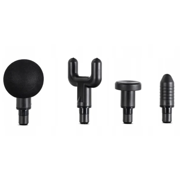 Pistol de masaj ME-MG05 cu 3 capete interschimbabile, negru