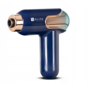 Pistol de masaj ME-MG08 cu 3 capete interschimbabile, albastru închis