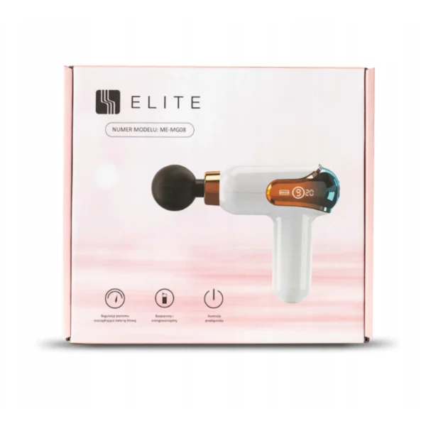 Pistol de masaj ME-MG08 cu 3 capete interschimbabile, albastru închis