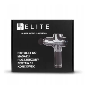 Pistol de masaj ME-MG09 cu 10 capete interschimbabile, negru